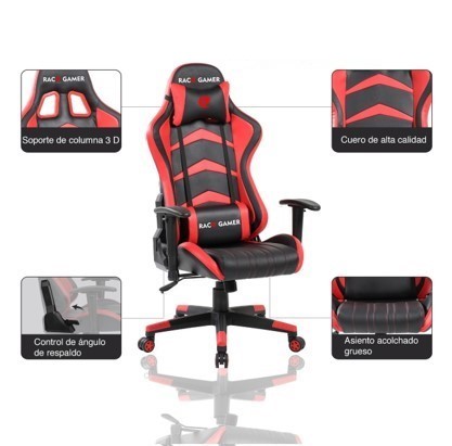 Cadeira PC Gamer Racer Profissional - Preto / Vermelho. A Melhor Cadeira PC Gamer. Qualidade Excepcional! M33Racer Preto/Vermelho