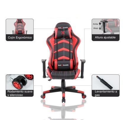 Cadeira PC Gamer Racer Profissional - Preto / Vermelho. A Melhor Cadeira PC Gamer. Qualidade Excepcional! M33Racer Preto/Vermelho