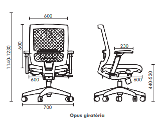 Cadeira Opus Diretor com Base Giratória 