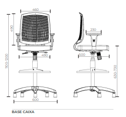 Cadeira Unik Stool Base Caixa