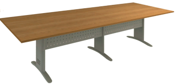 Mesa Reunião Retangular Bipartida Frontal Duplo Aço da Linha Impéria Premium 18 mm - Larg.350 x Prof. 120 x Alt. 74 CM