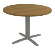 Mesa Para Reunião Redonda 18 Mm Da Linha Impéria Premium - Larg.120 X Prof. 120 X Alt. 74 Cm