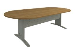 Mesa Para Reunião Oval 18 Mm com Painel de Aço da Linha Impéria Premium 180 x 90 x 74 Cm