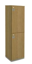 Armário Roupeiro Locker Guarda Volumes De Madeira Com 2 Portas Simples Impéria Premium 18 Mm - 41 X 42 X 160 Cm