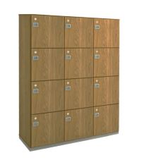 Armário Roupeiro Locker Guarda Volumes De Madeira Duplo Com 12 Portas Impéria Premium 18 Mm - 120 X 42 X 160 Cm