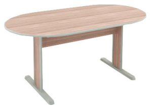 Mesa Reunião para Oval 1600 x 900 x 740 mm - Linha UNO 15 mm