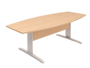 Mesa para Reunião Semi-Oval com 08 Lugares 2000 x 900 x 740 mm - Romanzza Plus 25 mm