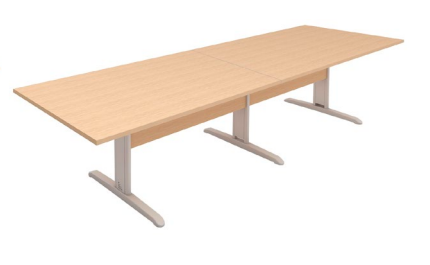 Mesa para Reunião Retangular Bipartida com 10 Lugares 3000 x 1100 x 740 mm - Romanzza Plus 25 mm